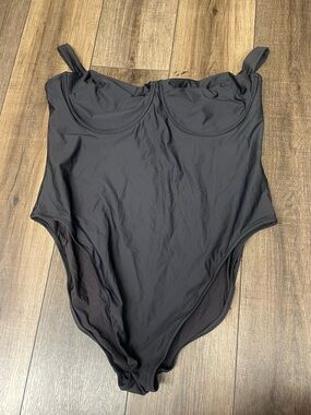 SKIMS Black Signature Underwire One-Piece